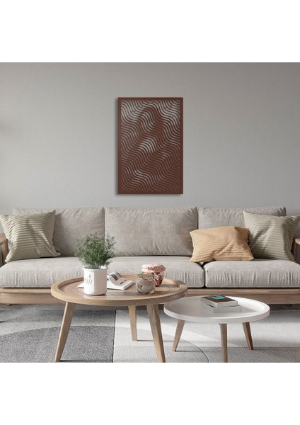 Mona Lisa Illüzyon Metal Duvar Tablosu - 47X69, Bakır