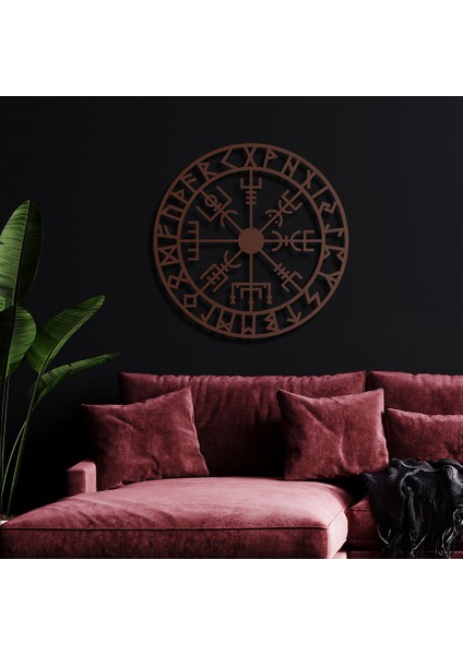 Vegvesir Hitit Metal Duvar Tablosu - 99X99, Bakır