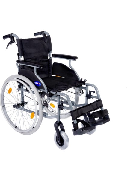 Grey Hafif Alüminyum Refakatçı Frenli Özellikli Tekerlekli Sandalye DM-317