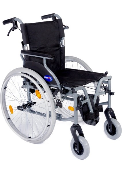 Grey Hafif Alüminyum Refakatçı Frenli Özellikli Tekerlekli Sandalye DM-317 fırsatları