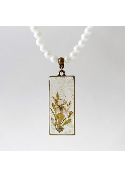 El Yapımı Özel Tasarım Reçine Kadın Kolye