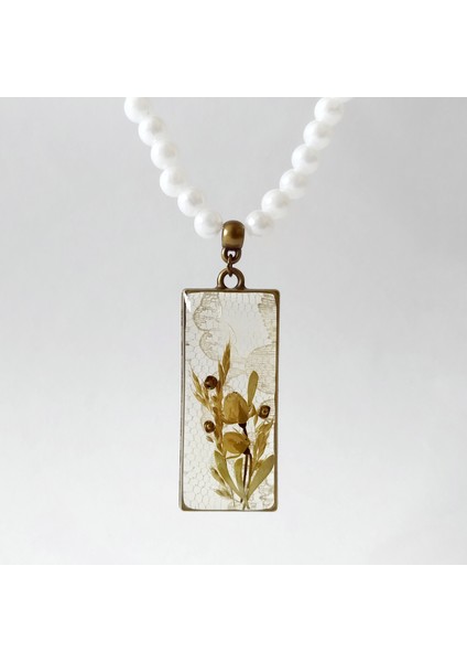 El Yapımı Özel Tasarım Reçine Kadın Kolye