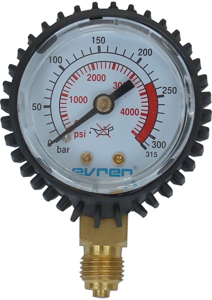106 Basınç Göstergesı 0-315 Bar Oksijen, Argon-Co2, Azot Giriş