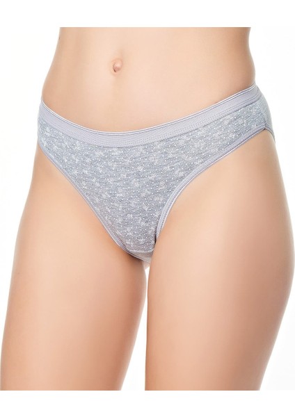 0811 Lale 6'lı Paket Desenli Elastan Bayan Bikini Külot