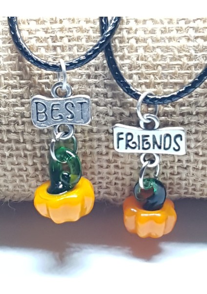 El Işi Handmade Cam Bal Kabakları Best Friends Bff Arkadaşlık Kolyesi