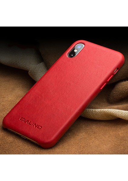 iPhone x / Xs Için Qıalıno Sığır Derisi Deri Kılıf Siyah (Yurt Dışından) fiyatları