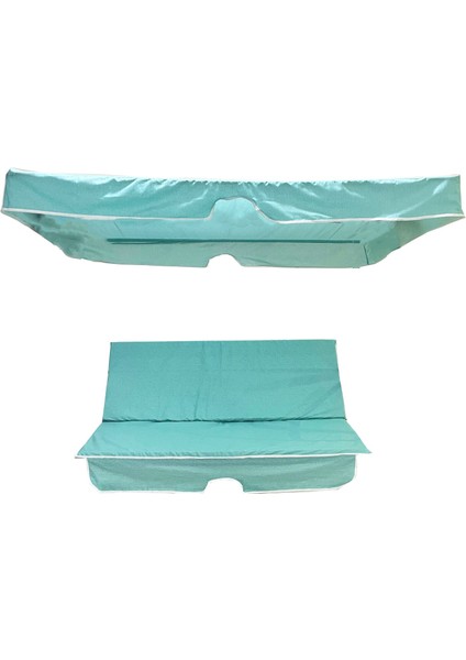 Bahçe Salıncağı Minder Kılıfı 2 Kişilik (Süngerli)Vip Minder-Su Yeşili Kırçıllı