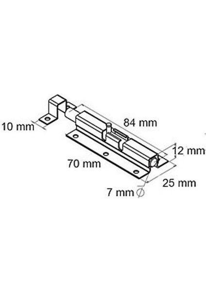 Klas Kapı Sürgü Sarı 70 mm 12 Adet
