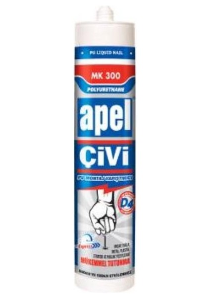 30 Adet Apel Silikon Sıvı Çivi Montaj Kit Güçlü Yapıştırıcı 390 gr