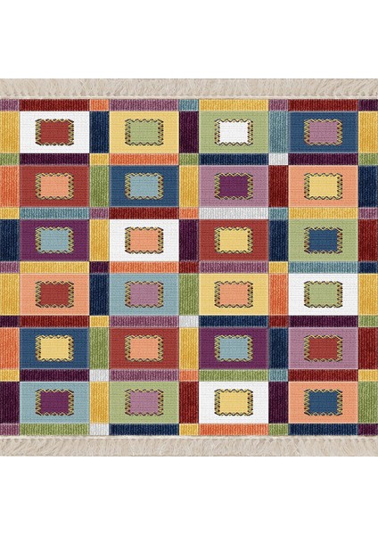 Kırkyama Patchwork Desenli Etnik Dijital Baskı Yıkanabilir Kaymaz Taban Salon Halı ve Yollu fiyatları