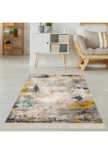 Batik Desenli Renk Geçişli Dijital Baskı Yıkanabilir Kaymaz Taban Salon Halısı ve Yolluk