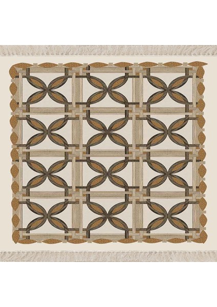 Geometrik Desenli Dijital Baskı Yıkanabilir Kaymaz Taban Modern Salon Halısı ve Yolluk
