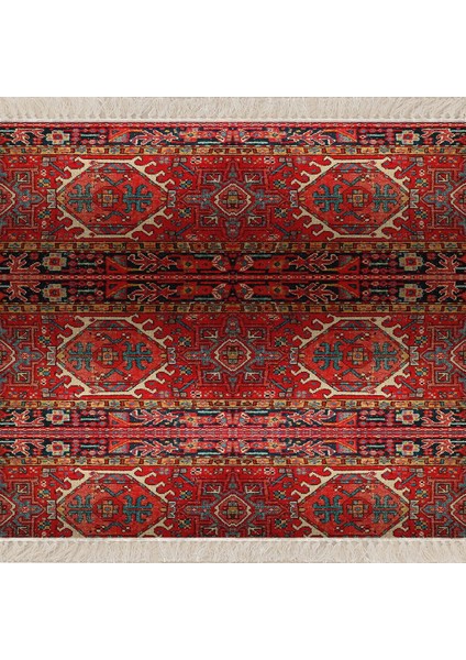 Kilim Desenli Etnik Dijital Baskı Yıkanabilir Kaymaz Taban Modern Salon Halı ve Yolluk