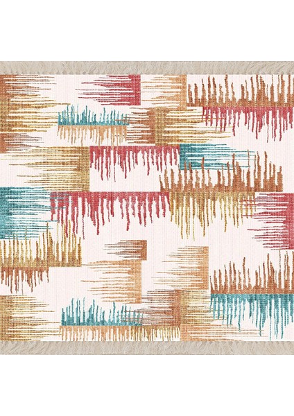 Batik Desenli Renk Geçişli Dijital Baskı Yıkanabilir Kaymaz Taban Salon Halısı ve Yolluk