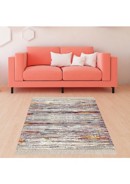 Batik Desenli Renk Geçişli Dijital Baskı Yıkanabilir Kaymaz Taban Salon Halısı ve Yolluk