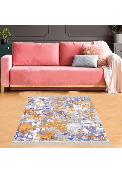 Batik Desenli Renk Geçişli Dijital Baskı Yıkanabilir Kaymaz Taban Salon Halısı ve Yolluk