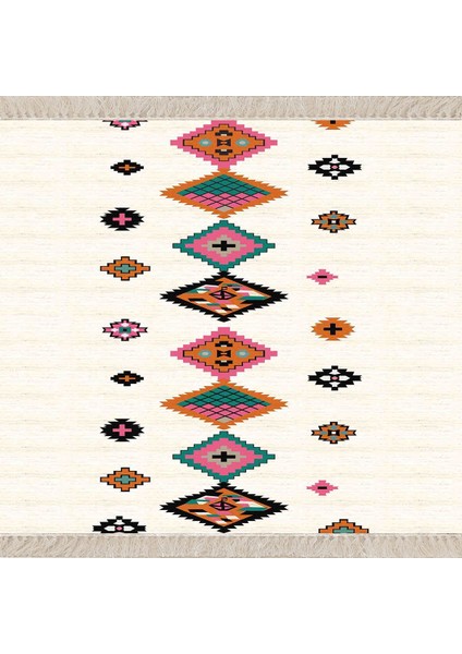 Kilim Desenli Etnik Dijital Baskı Yıkanabilir Kaymaz Taban Modern Salon Halı ve Yolluk fiyatları