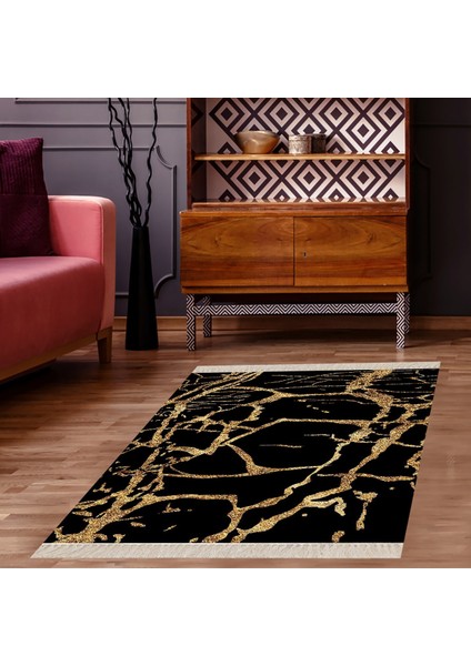 Mermer Desenli Dijital Baskı Yıkanabilir Kaymaz Taban Salon Halı ve Yolluk