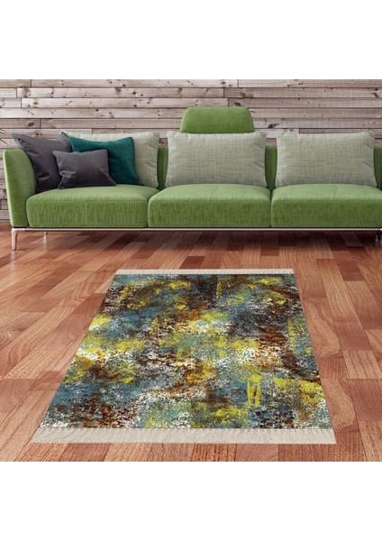 Batik Desenli Renk Geçişli Dijital Baskı Yıkanabilir Kaymaz Taban Salon Halısı ve Yolluk