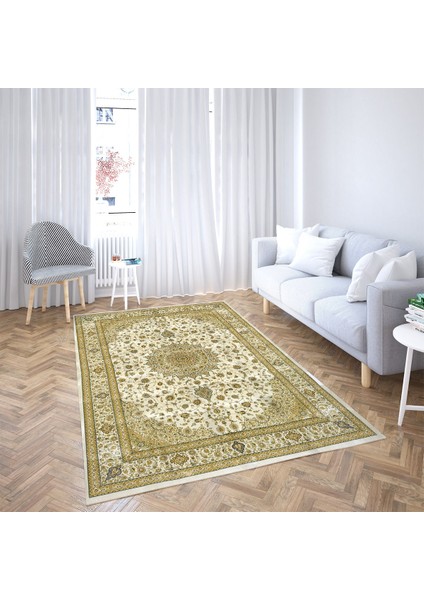 Osmanlı Motifler Desenli Etnik Dijital Baskı Yıkanabilir Kaymaz Taban Eskitme Salon Halı ve Yolluk fiyatları