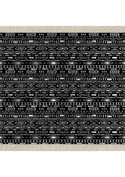 Kilim Desenli Etnik Dijital Baskı Yıkanabilir Kaymaz Taban Modern Salon Halı ve Yolluk