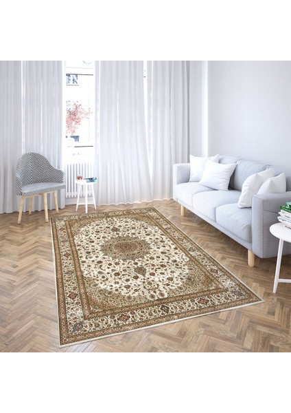 Osmanlı Motifler Desenli Dijital Baskı Yıkanabilir Kaymaz Taban Klasik Salon Halı ve Yolluk fiyatları