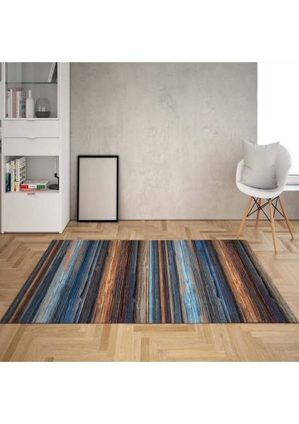 Batik Desenli Renk Geçişli Dijital Baskı Yıkanabilir Kaymaz Taban Salon Halısı ve Yolluk