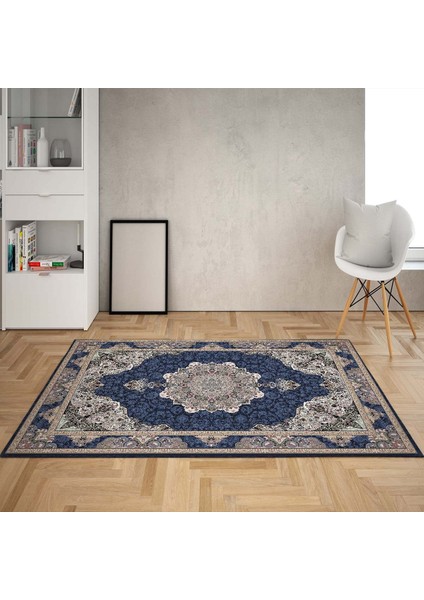 Osmanlı Motifler Desenli Etnik Dijital Baskı Yıkanabilir Kaymaz Taban Salon Halı ve Yolluk