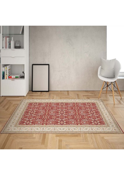 Osmanlı Motifler Desenli Etnik Dijital Baskı Yıkanabilir Kaymaz Taban Eskitme Salon Halı ve Yolluk