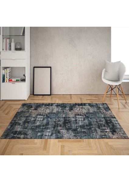 Osmanlı Motifler Desenli Etnik Dijital Baskı Yıkanabilir Kaymaz Taban Eskitme Salon Halı ve Yolluk
