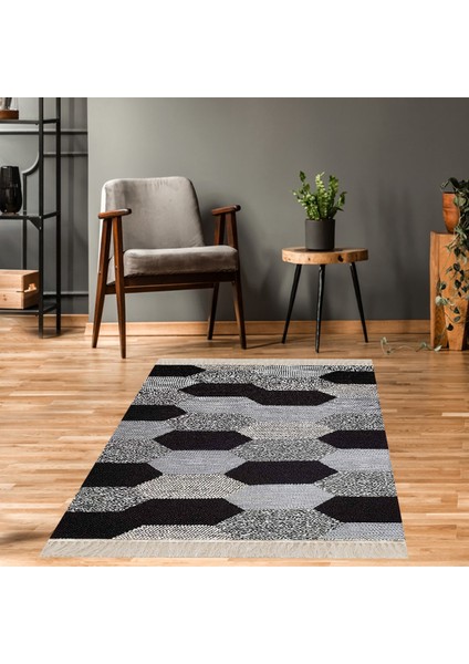 Bal Peteği Desenli Renk Geçişli Dijital Baskı Yıkanabilir Modern Salon Halı ve Yolluk