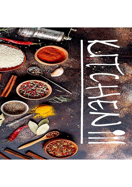 Baharat Desenli Dijital Baskı Yıkanabilir Kaymaz Taban Leke Tutmaz Mutfak Halısı ve Yolluk fiyatları