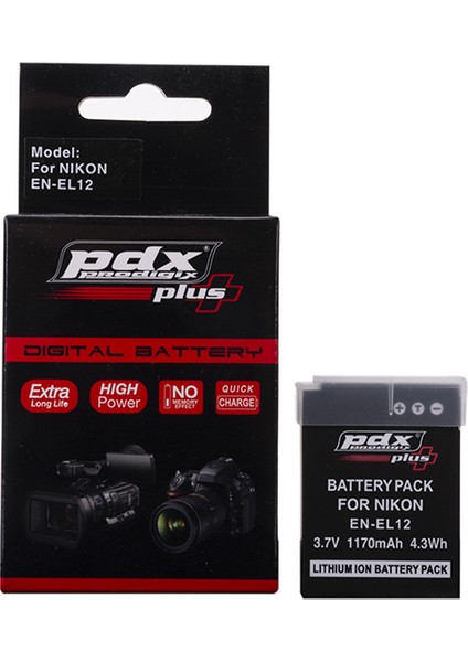 For Nikon ENEL12 Batarya