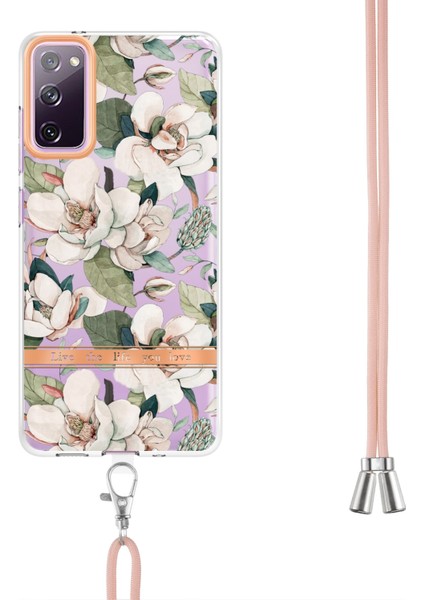 Samsung Galaxy S20 Fe 5g / 4g Için Çiçekler Serisi Tpu Kılıfı Yeşil modelleri