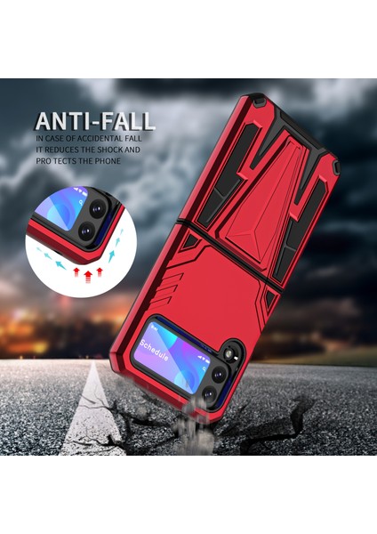 Samsung Galaxy Z Flip3 5g Için Pc + Tpu Darbeye Dayanıklı Kılıf Kırmızı fırsatları