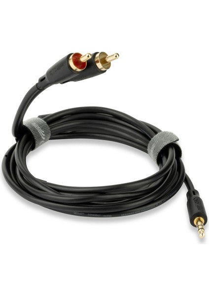 QE-8111 Connect 3.5mm Jack - Rca / Bir Ucu 3.5mm Diğer Ucu Rca Kablo - 0.75 cm