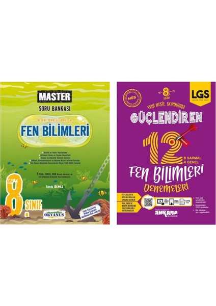8. Sınıf Fen Bilimleri Soru Bankası + Ankara Yayıncılık Güçlendiren Fen Deneme