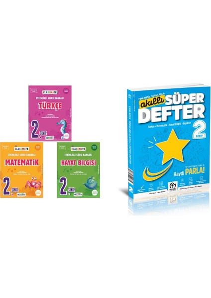 2. Sınıf Okyanus Yayınları Classmate Türkçe+Matematik+Hayat Bilgisi + Model Yayınları Süper Defter