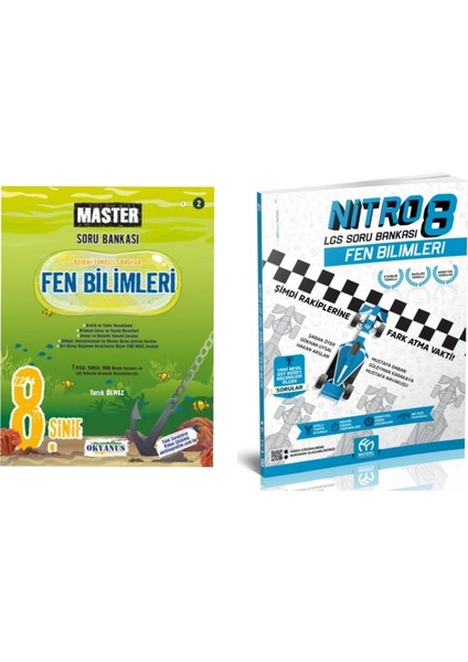 Master 8. Sınıf Fen Bilimleri Soru Bankası ve Nitro LGS Fen Soru Bankası