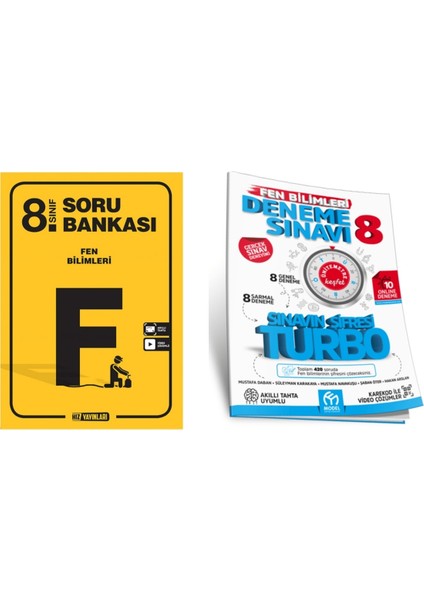8. Sınıf Fen Bilimleri Soru Bankası + Model Yayınları Turbo Fen Deneme