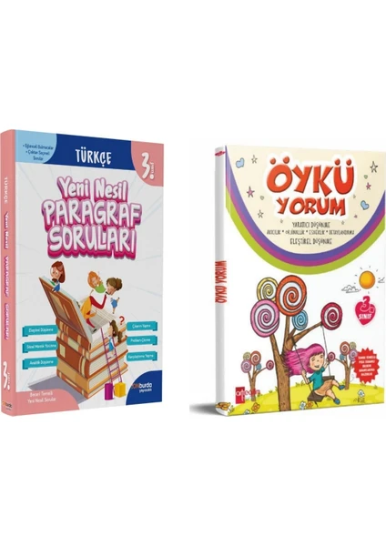 On Burda Yayınları 3. Sınıf Yeni Nesil Paragraf + Artı Eğitim 3. Sınıf Öykü Yorum