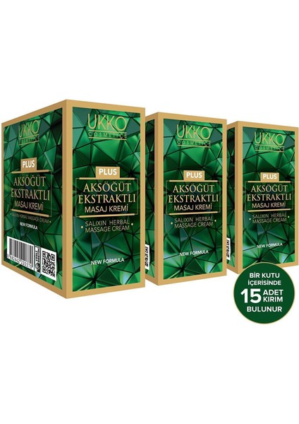 Ukko Aksöğüt Ekstraktlı Plus Masaj Kremi 3'lü