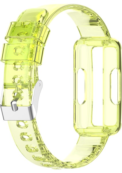 Fitbit Luxe Için Şeffaf Silikon Entegre Saat Kayışı Şeffaf (Yurt Dışından)