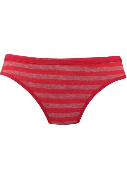 0538 Irmak 6'lı Paket Çizgili Elastan Bayan Bikini Külot fırsatları