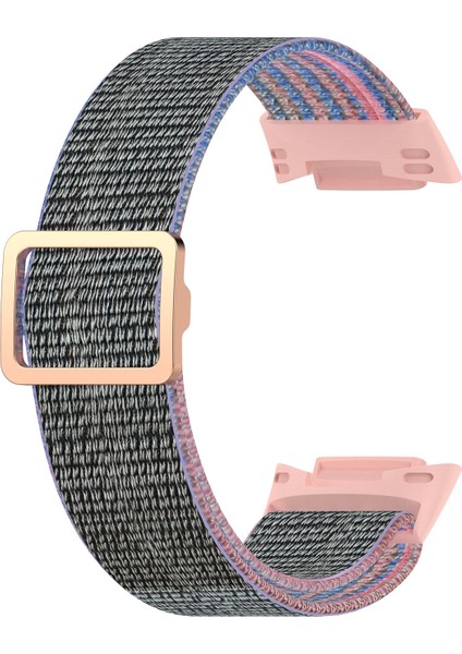 Fitbit Charge 5 Için Naylon Kordonlu Saat Pembe (Yurt Dışından)