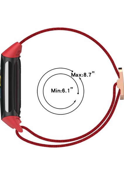 Fitbit Charge 5 Için Naylon Kordonlu Saat Pembe (Yurt Dışından) modelleri