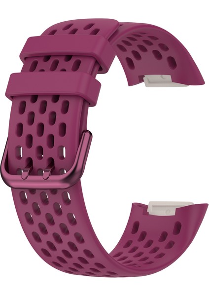 Fitbit Charge 5 Için Monokromatik Silika Jel Nefes Alabilir Kayış Beyaz (Yurt Dışından)