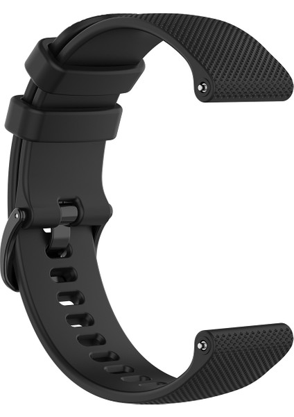 Amazfit Pop Için Damalı Silikon Kayış Siyah (Yurt Dışından)