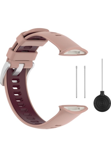 Polar Vantage V2 Için Silika Jel Karışık Renkli Spor Saat Kayışı Pembe + Kırmızı (Yurt Dışından)