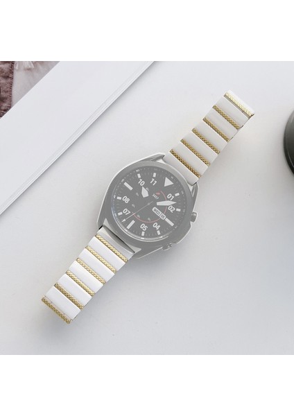 20Mm Seramik Çelik Kayış Beyaz Altın (Yurt Dışından)
